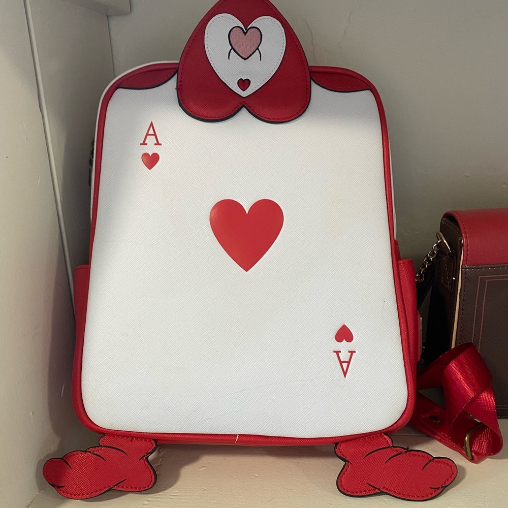 Loungefly queen of hearts card mini backpack